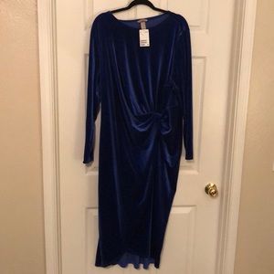 H&M Blue Velour Dress